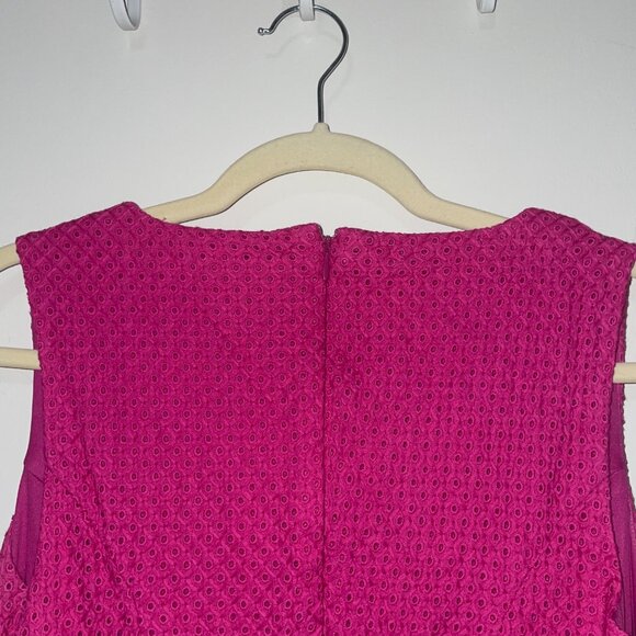 Jessica London Womens Sleeveless Fuchsia Eyelet Lace A-Line Dress Size 12 - Picture 7 of 7